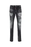 Dsquared2 Slim Fit Distressed Black Jeans With Edgy Detailing