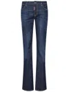 Dsquared2 Medium Rise Denim Flared Jeans In Blue