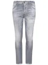 Dsquared2 Faded Grey Slim Fit Skater Jeans In Gray