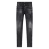 Dsquared2 Slim Fit Distressed Five-pocket Jeans In Black