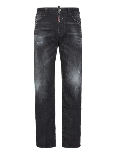 DSQUARED2 DSQUARED2 BLACK WASHED STRAIGHT JEANS