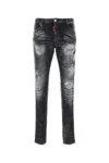 Dsquared2 Slim Fit Distressed Black Jeans With Edgy Detailing