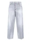 Dsquared2 Straight Fit Trousers Distressed Finish In Silver