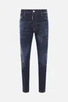Dsquared2 Blue Jeans With Belt Loops And Logo Patch On The Rear In Blue