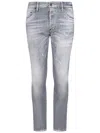 Dsquared2 Faded Grey Slim Fit Skater Jeans In Gray