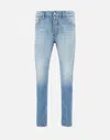 Dsquared2 Light Blue Denim Trousers With Classic Five-pocket Design In Blue