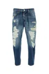 Dsquared2 Distressed Tapered Jeans In Blue