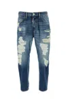 Dsquared2 Distressed Tapered Jeans In Blue