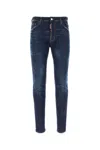 Dsquared2 Blue Jeans With Belt Loops And Logo Patch On The Rear