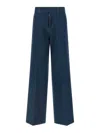 Dsquared2 Wide Leg Jeans Belt Loops In Blue