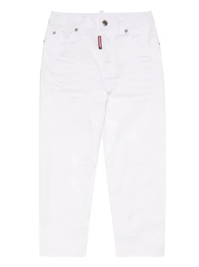 Dsquared2 Kids' Jeans Affusolati In White