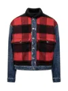 Dsquared2 Check-printed Button-up Denim Jacket In Blue