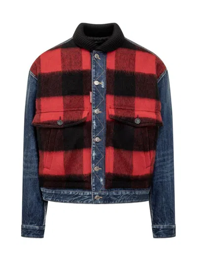 DSQUARED2 DSQUARED2 JEANS AND CHECK PATTERN JACKET