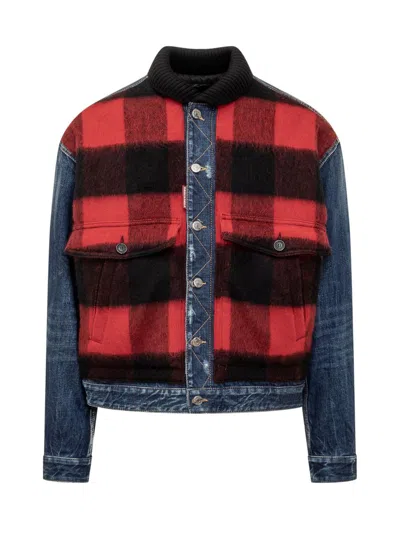 DSQUARED2 DSQUARED2 JEANS AND CHECK PATTERN JACKET