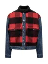 Dsquared2 Check-printed Button-up Denim Jacket In Blue