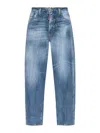 Dsquared2 Whiskering Effect Slim-cut Jeans In Azul