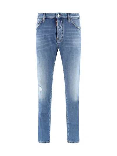 Dsquared2 642 Jeans Mit Stone-wash-effekt In Azzurro