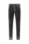 Dsquared2 Faded Wash Denim Trousers In Black