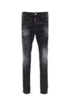 Dsquared2 Distressed Slim Fit Denim Pants In Black