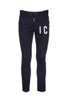 Dsquared2 Denim Trousers With Pockets And Loops In Black