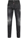 Dsquared2 Dsquared Men Jeans With A Lived-in Effect In Black
