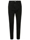 Dsquared2 Stretch Cotton Trouser With White Bull Tag In Black