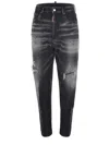 Dsquared2 Distressed Straight-leg Jeans In Black