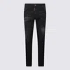 Dsquared2 Black Stretch Denim Skater Jeans In Black