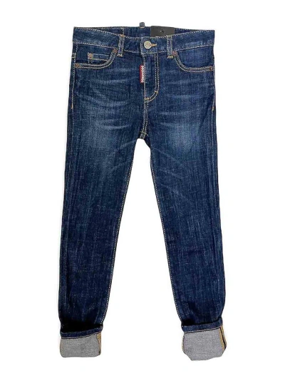 Dsquared2 Kids' Jeans Blu Denim In Blue