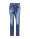 Dsquared2 Blue Dark Easy Wash Skater Jeans In Blue