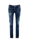 Dsquared2 Distressed Skinny Jeans In Blue