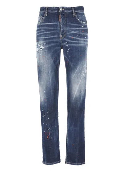 Dsquared2 Mid-rise Slim-fit Jeans In Blue
