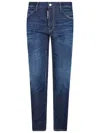 Dsquared2 Blue Jeans With Belt Loops And Logo Patch On The Rear In Blue