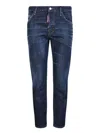 Dsquared2 Blue Jeans With Belt Loops And Logo Patch On The Rear In Denim Man In Blue