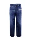 Dsquared2 Five Pocket Distressed Washed Trousers In Blue