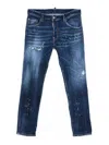 Dsquared2 Indigo Blue Stretch Cotton Jeans In Blue