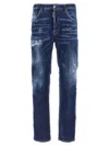 Dsquared2 642 Distressed Jeans Faded Effect In Blue