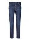 Dsquared2 Blue Five-pocket Skinny Jeans With Lived Effect In Blue