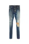 Dsquared2 Distressed Blue Denim Pants In Blue
