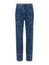 Dsquared2 Vaquera X D2 Statue Of Liberty Cargo Laser Wash Pant In Blue