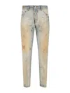 Dsquared2 Cool Guy Faded-effect Paint-splatter Jeans In Blue
