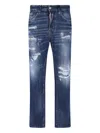Dsquared2 Belt Loop Jeans In Blue