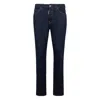 Dsquared2 Five-pocket Button-up Jeans With Logo Patch In Blue