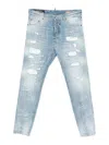 Dsquared2 Teddy Distressed Jeans In Blue