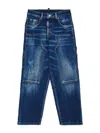 Dsquared2 Panelled Cotton Jeans In Blue