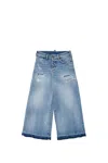 Dsquared2 Wide Clear Ripped Jeans In Blue