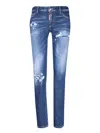 Dsquared2 Ripped Slim-leg Jeans In Blue