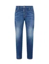 Dsquared2 Stylish Denim Trousers Featuring Belt Loops In Blue