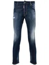 Dsquared2 Distressed Skinny Jeans In Blue