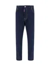 Dsquared2 Crystal-embellished Straight-leg Jeans In Blue